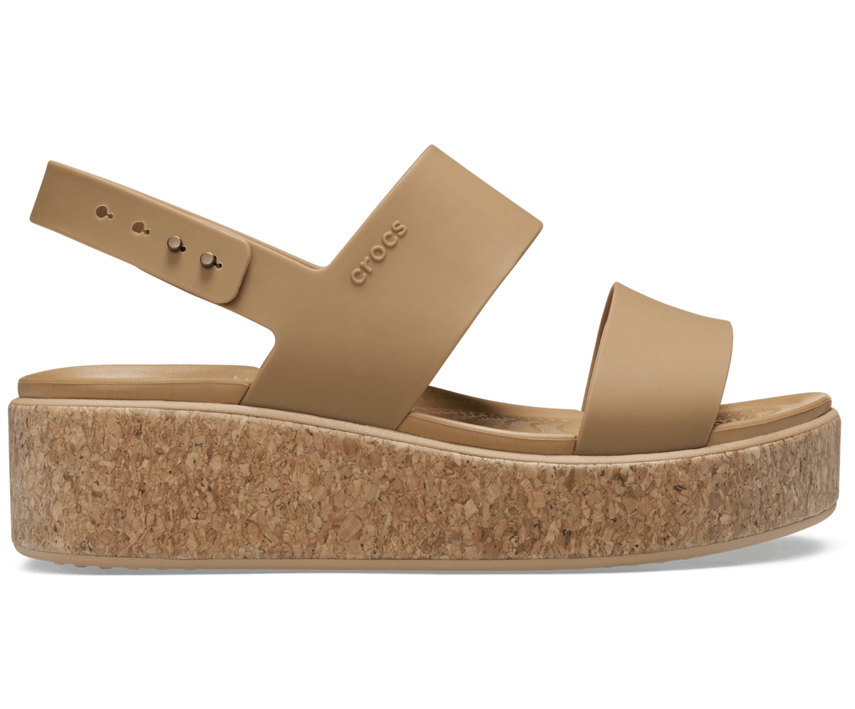 Brooklyn Low Wedge Cork Sandal - Umber