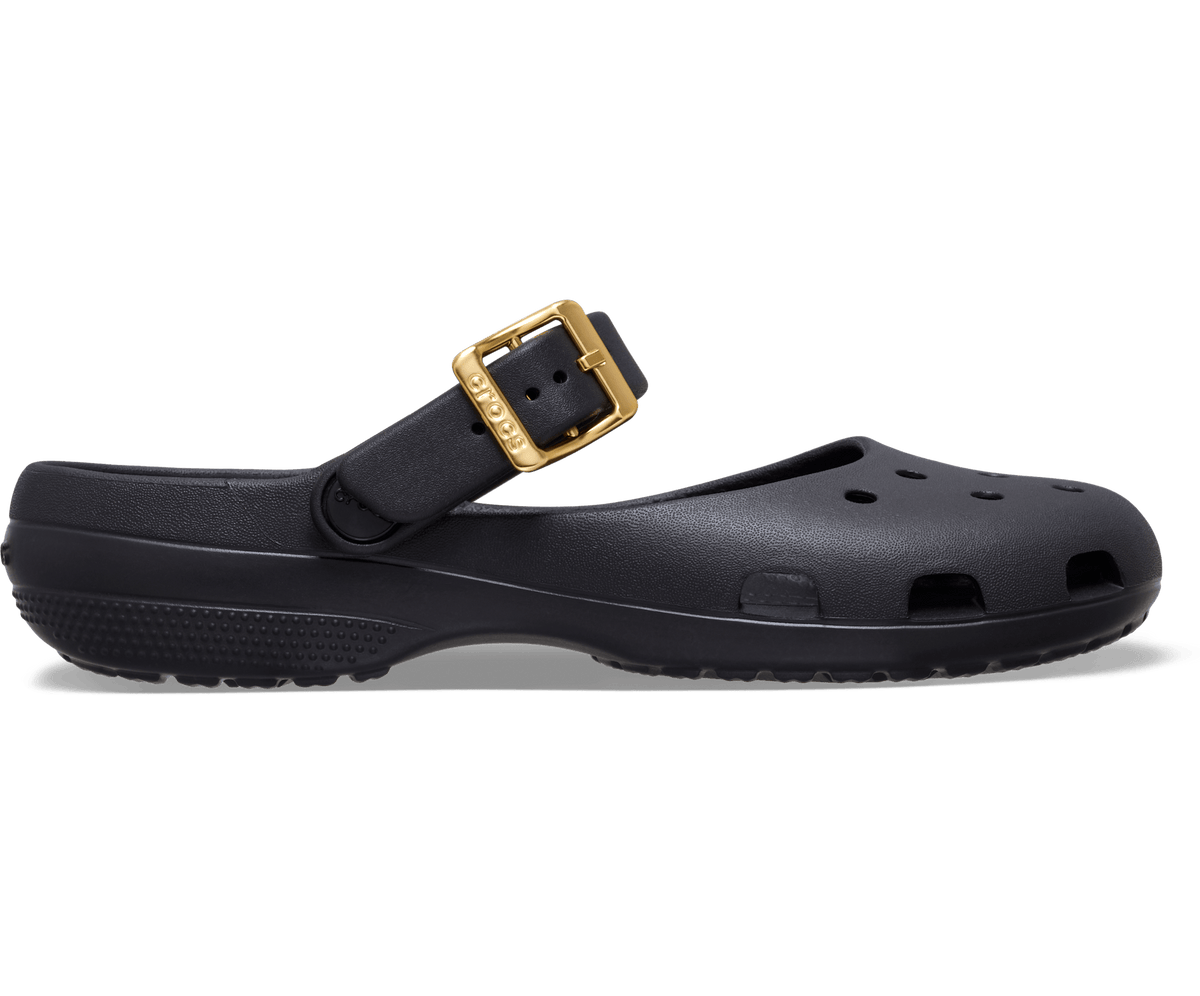 Classic Metallic Buckle Ballet - Black / Gold