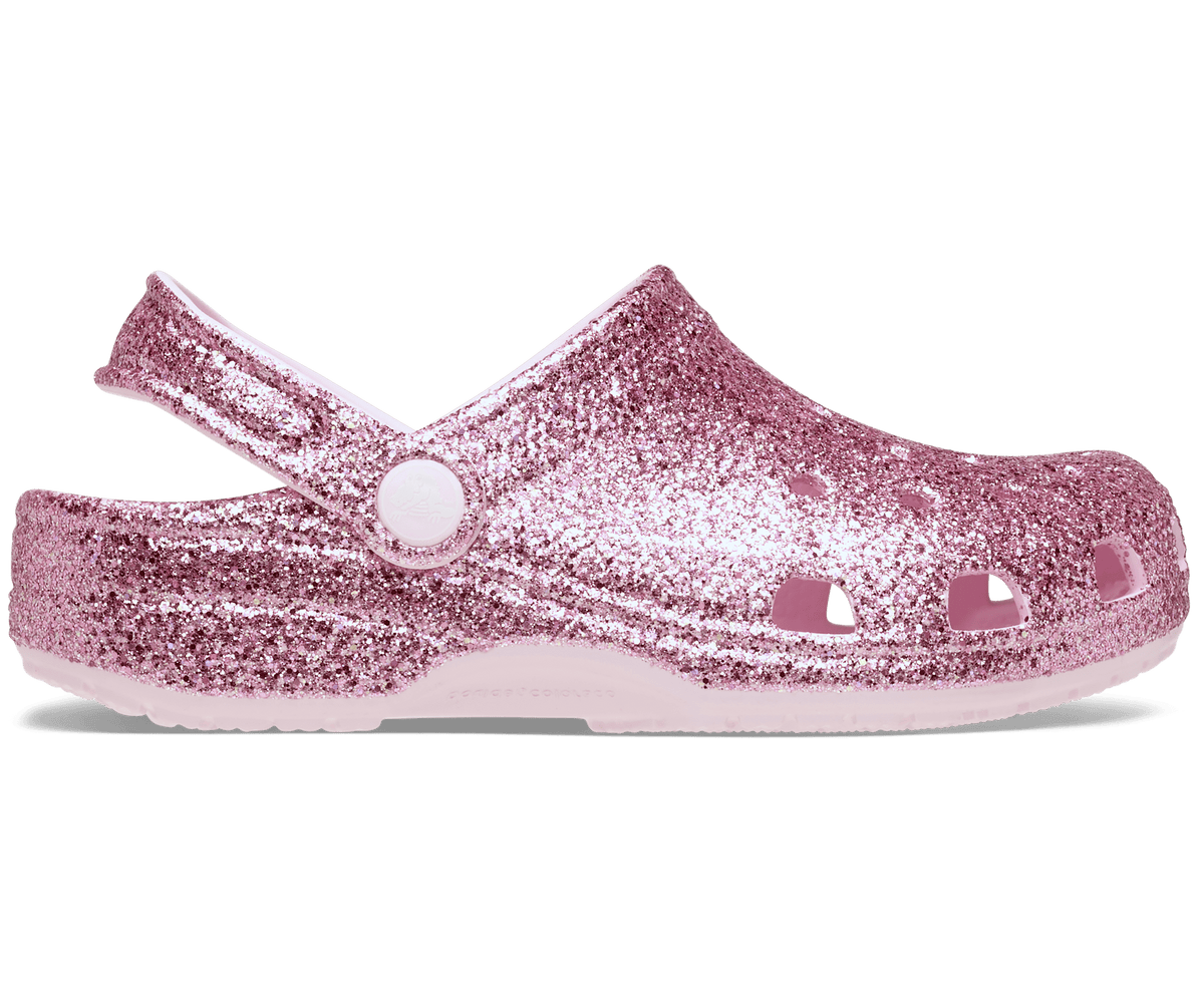 Kids' Classic Chunky Glitter Clog - Pink Milk
