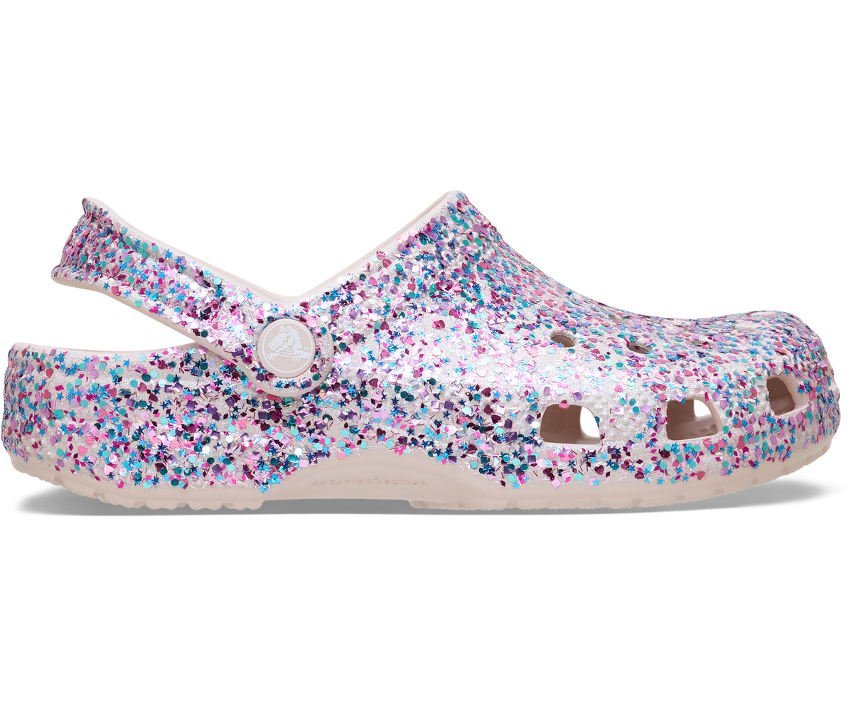 Kids' Classic Dazzle Glitter Clog - Cocoa Crème
