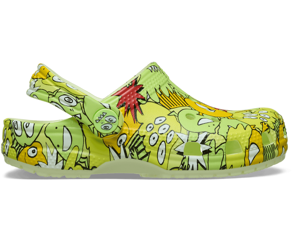 Toddler Classic Glow Monster Camo Clog - Glow Light